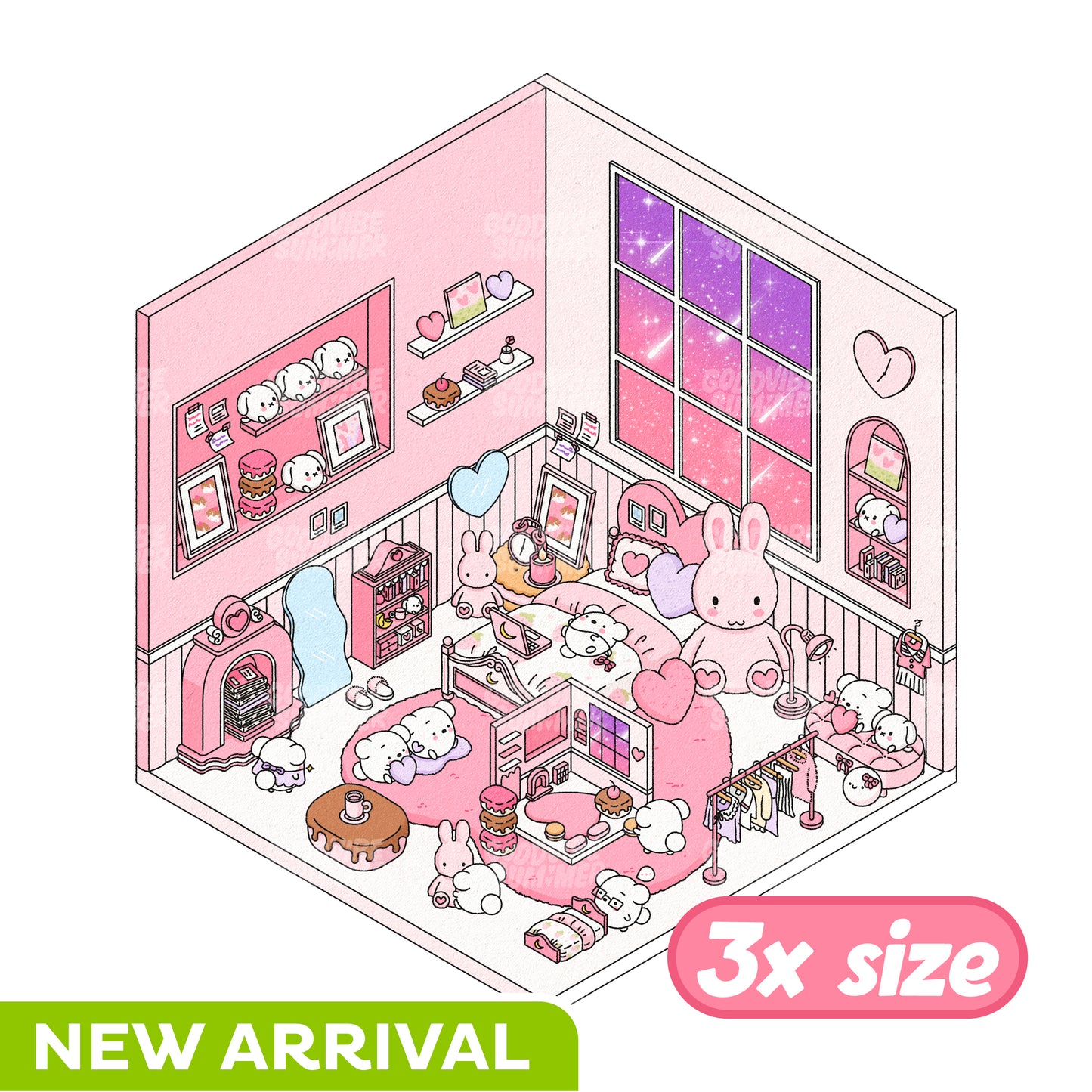 Pink Starlight Loft 3x Size