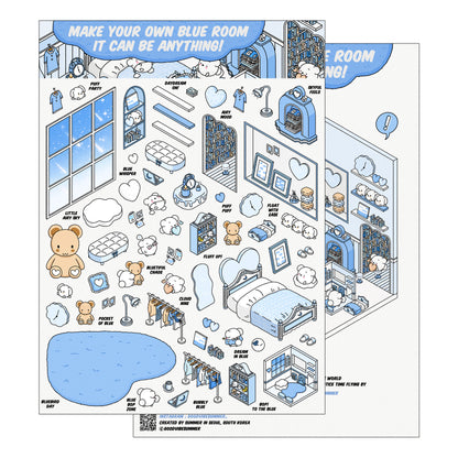 ブルーベアベッドルーム 3xサイズ