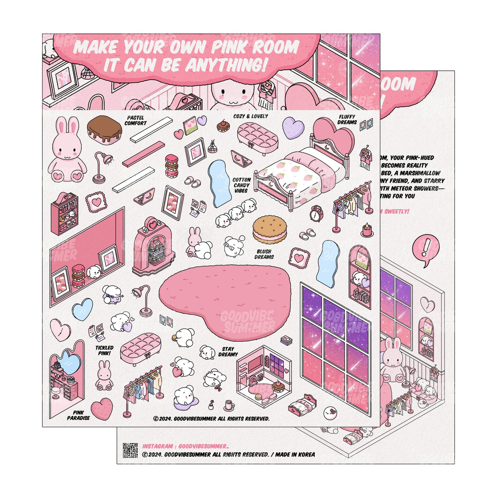 Close-up of hands engaging with a detailed sticker scene